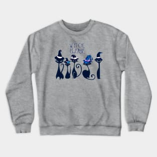 Witch Please! Vintage Witch Cats Crewneck Sweatshirt